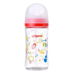 【新品】Pigeon ピジョン 母乳実感　哺乳びん（耐熱ガラス製）Music　240ml