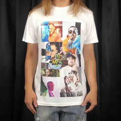 オリジナル Tシャツ ビッグ プリント マックミラー ヒップホップ ラッパー コラージュ RIP Tシャツ S M L XL タイト ジャスト 大きい ビッグ オーバーサイズ メンズ レディース ユニセックス ピンククリーム