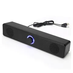 【迅速発送】USBコンピュータスピーカー、有線USBデスクトップサウンドバー3.5MM AUX入力ポータブルミニスピーカーPCラップトップタブレットPS5用