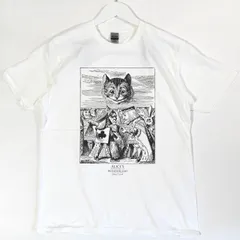 空中のチェシャ猫 不思議の国のアリス / ジョン・テニエル挿絵 半袖 白 Tシャツ ホワイト 男女兼用【RAF】GILDAN(ギルダン) 5.3オンス Cheshire Cat / John Tenniel  S/S TEE WHITE 61
