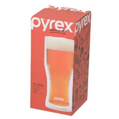 ダブルウォール 耐熱ガラス PYREX パイレックス ビアグラス ビール グラス タンブラー 420ml真空 断熱 保冷 CP-8543