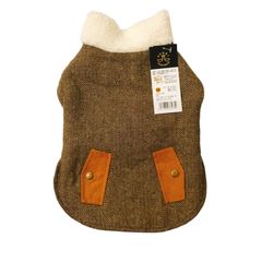 KONBI 　ペット用ベスト　ヘリンボーンブラウン　Mサイズ