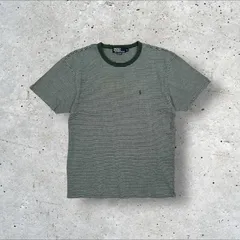 90s 00s ヴィンテージ Polo by Ralph Lauren ポニー刺繍 クルーネック ボーダー 半袖 Tシャツ M
