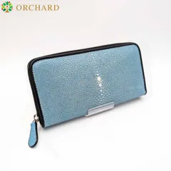 スティングレイ エイ革 ガルーシャ ターコイズブルー 牛革 長財布 ロングウォレット ラウンドファスナー ポリッシュのサムネイル