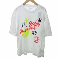 ナイキ NIKE ジョーダンブランド JORDAN BRAND タグ付 大きいサイズ Tシャツ カットソー プリント スマイル ジャンプマン 半袖 白 ホワイト XL 0826
