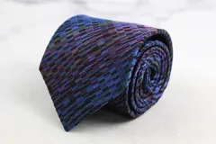 ミッソーニ ブランド ネクタイ チェック柄 格子柄 シルク イタリア製 PO メンズ ブルー Missoni 【中古】