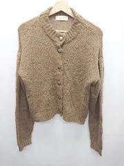 ◇ ⊇ select MOCA セレクト モカ 長袖 ニット カーディガン サイズF ライトブラウン レディース E  【1409250034466】
