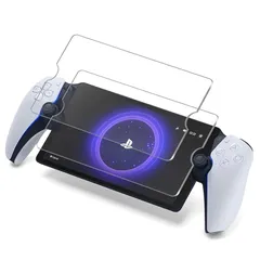 Huy PlayStation Portal フィルム【2枚セット】 表面硬度9H PS Portal 保護フィルム ワンタッチ貼付け 気泡ゼロ 衝撃 PlayStation Portal 用の ガラスフィルム 超クリアな画質 高光沢、耐油性 自動吸着