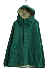 【お得なクーポン配布中!】 70s 80s エディーバウアー マウンテンパーカー ジャケット メンズ L 古着 Eddie Bauer 黒タグ ヴィンテージ アウトドア ナイロン フード 緑