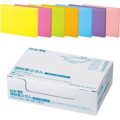 （まとめ買い）コクヨ 付箋 強粘着ふせん K2 75×100 10冊 ノートタイプヨコ(ネオン7色ミックス) K2メ-KN75100X10 【×3セット】