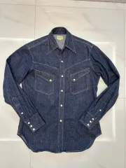 【美品】リーバイス ロングホーンシャツ ミディアムインディゴ XL リーバイス LEVI'S LONGHORN デニムシャツ ミディアムインディゴ