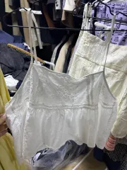 h ＆ m リネン 刺繡 ノースリーブ ビスチェ プラスサイズ ビッグサイズ