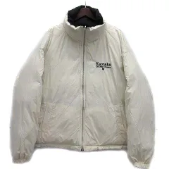 未使用品 カオヨリナカミ リバーシブル ダウン ジャケット kaoyorinakami reversible down jacket ホワイト ブラック XL