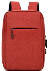 SakaSK ビジネスリュック USB ポート デイバッグ スリム バックパック メンズ レディース 防水 15.6インチ ノート PC 収納 旅行 通勤 通学 レッド 赤( レッド ( 赤 ))