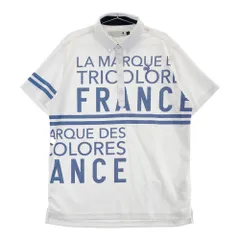 サイズ：3L LE COQ GOLF ルコックゴルフ  半袖ポロシャツ ボタンダウン 総柄 ホワイト系 [240101521462] ゴルフウェア メンズ ストスト