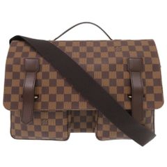 新品同様 ルイ ヴィトン ブロードウェイ ダミエ N42270 ブラウン ショルダーバッグ LV 0098 LOUIS VUITTON メンズ
