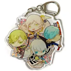 【中古】同人アクセサリー・小物系 【刀剣乱舞】アクリルキーホルダー レア4太刀Ver 江雪左文字＆鶯丸＆一期一振＆鶴丸国永(miko) /garden