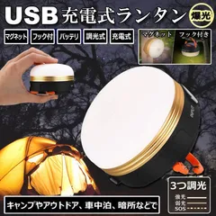 LEDランタン 充電式 懐中電灯 携帯型 テントライト 3つ調光モード マグネット式 フック付き 超軽量 小型 IP65防水 携帯便利 防水キャンプ用品 登山 夜釣り 防災対策 高輝度 キャンプ ランタン