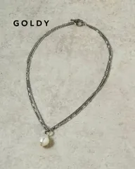 GOLDY/ゴールディ/ダブル チェーン x パール マンテル ショート ネックレス/アクセサリー/3231210のサムネイル