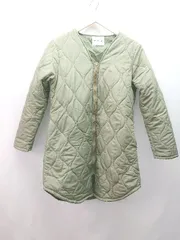 ◇ maison breeze キルティング ジップアップ ノーカラー カジュアル 長袖 ブルゾン 表記なし グリーン レディース E  【1309040084865】