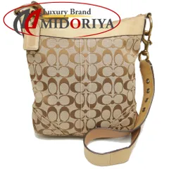 COACH コーチ ミディアムダッフル シグネチャー 10403 ショルダーバッグ キャンバスxレザー ベージュ/252499【中古】