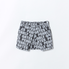 【認定リユース品】グログラン ストレッチスカート ＜ラインロゴ柄プリント＞