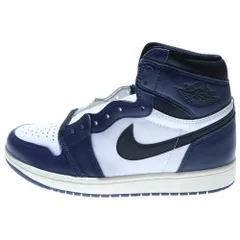 NIKE (ナイキ) AIR JORDAN 1 RETRO HIGH OG MIDNIGHT NAVY DZ5485-401 エアジョーダン 1 レトロ ミッドナイト ネイビー ハイカットスニーカー ホワイト/ネイビー US9/27.0cm