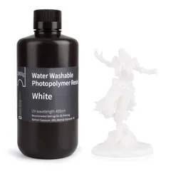 1000g_ホワイト ELEGOO 光造形3Dプリンター用 UVレジン 405nm 水洗い樹脂 1000g 光硬化樹脂 LCD 3Dプリンター向け (白)
