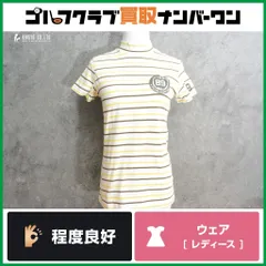 【女性用】パーリーゲイツ PEARLY GATES レディース モックネックシャツ ボーダー ホワイト サイズ1 055-167332