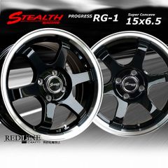 ステルスレーシング RG-1　15x6.5J　幅広リム＆スーパーコンケイブ チューニング軽四他　Hankook 165/55R15 タイヤ付4本セット