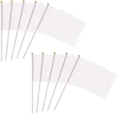 ZERONOWA 手持ち旗 ミニ 応援フラッグ 無地手旗 手作り旗 スポーツ観戦 イベント 20本セット(ホワイト)