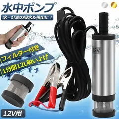 水中ポンプ 12V 小型 ウォーターポンプ 12L/min セットあります 2カラー バッテリークランプ 電動 ポンプ ケーブル 3ｍ スイッチ式 強力 給油 給水 排油 排水 灯油 海水 船舶 風呂 水槽 汚水バッテリー クランプ 給排水