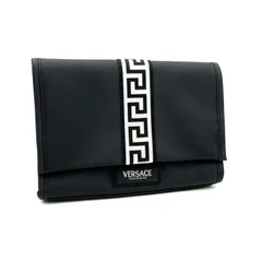 【未使用】VERSACE ヴェルサーチ　グレカロゴ　ポーチ VERSACE ヴェルサーチ ポーチ バッグ未使用！ - メルカリ
