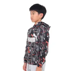 【新品・5営業日で発送】PUMA プーマ ESS+_FUTUREVERSE_フーディ (678569) 色 : PUMA_BLACK サイズ : 130 