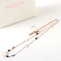 MNH25034 新品未使用 Agatha アガタ ネックレス 925刻印 箱付き ピンクゴールド ペンダント アクセサリー