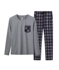 グレー-55(女)_2XL [MoFiz] パジャマ レディース 長袖 ルームウェア 上下セット ゆったり 男女兼用 スウェット ロングパンツ ポケット付き 寝間着 部屋着 ふんわり 柔らかく 吸汗 通気性 大きいサイズ 女の子 女性 春 秋 プレゼント