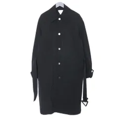 【最高級】BOTTEGA VENETA ベルテッドコート　カシミヤ混　黒　46 最高級】BOTTEGA VENETA ベルテッドコート カシミヤ混 黒 46
