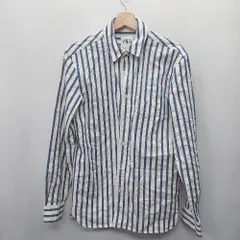 ◇ ⊇ ZARA ザラ ストライプ 長袖 シャツ サイズS ブルー系 メンズ E  【1410290011829】