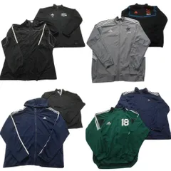 古着卸 まとめ売り アディダス フルジップ  ジャージ 8枚セット (メンズ XL ) フーディー ナイロン トラックジャケット 中古 古着 NC2334