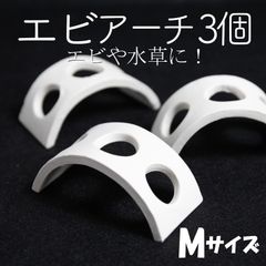 【エビアーチ3個 オフホワイト Mサイズ】エビ　シュリンプ　シェルター　アクアリウム　水槽　水草　モス　コケ　オブジェ　白　陶器　安い　熱帯魚　コラドリス　隠れ家　流木　岩　石　レイアウト　ビーシュリンプ　繁殖