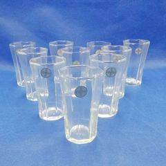 カメイガラス　８角一口　ビールグラス　グラス　コップ　１０個セット　タンブラー　新品未使用