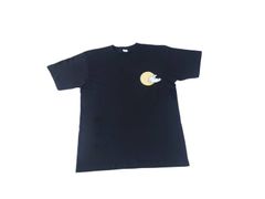 オリジナルデザインウサギイラストワンポイント/ブラックTシャツ/Printstar5.6オンスヘビーウェイトTシャツ