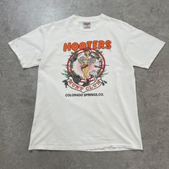 90s.フーターズガール 企業Tシャツ ホワイト L【ST213】