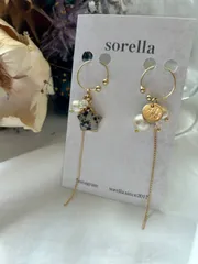 ダルメシアンジャスパー 天然石アクセサリー イヤーカフイヤリング