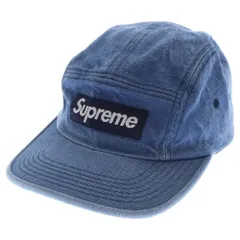 SUPREME (シュプリーム) 23AW Washed Chino Twill Camp Cap ワッペンロゴ ウォッシュド チノ ツイル デニム キャンプ キャップ 帽子 インディゴ