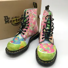 Dr. Martens AW17 パスカルデイズ 8ホールブーツ レザーブーツ レースアップ シューズ 総柄 メンズ 25cm ドクターマーチン 靴 B12974◆