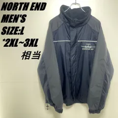 【US古着】NORTH END　ノースエンド　ナイロンジャケット　メンズ　ネイビー×グレー