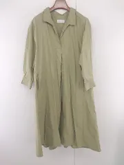 ◇ Simplicite シンプリシテェ 長袖 膝丈 ワンピース グリーン系 レディース E  【中古】 【1305250006864】
