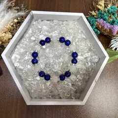 ラピスラズリ&ムーンストーン パワーストーン ブレスレット 天然石ブレス (シルバー) 10mm メンズ・レディース 恋愛運 お守り [17]