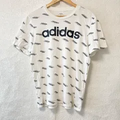 (^w^)b adidas アディダス クルーネック 半袖 Tシャツ ロゴプリント コットン100% TEE トップス カジュアル スポーティ 爽やか ストリート お洒落 ホワイト メンズ 男性 サイズL